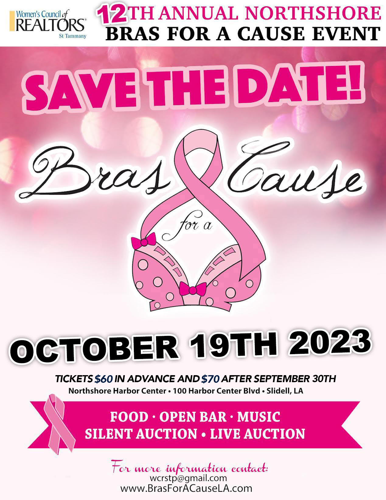 Bra's For A Cause Charity Event 7pm- 10:30pm 